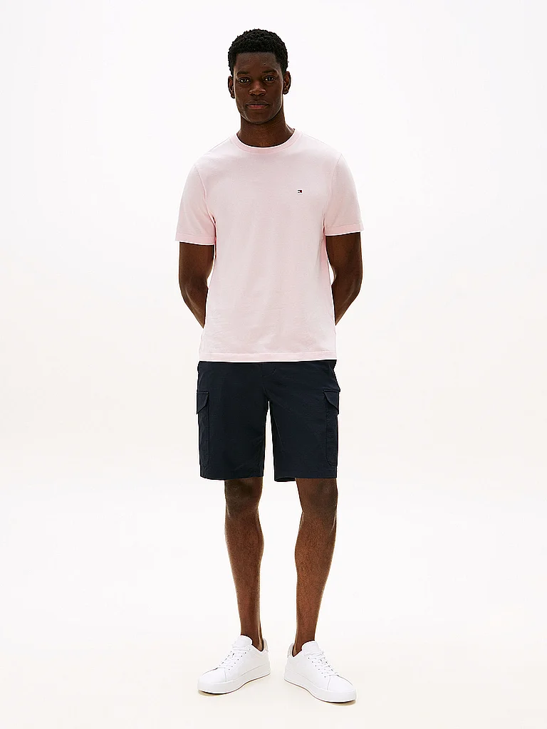 Tommy Hilfiger pour homme. MW0MW39995 T-shirt avec logo brodé rose (XXL), Casuel, Coton, Manche courte 3